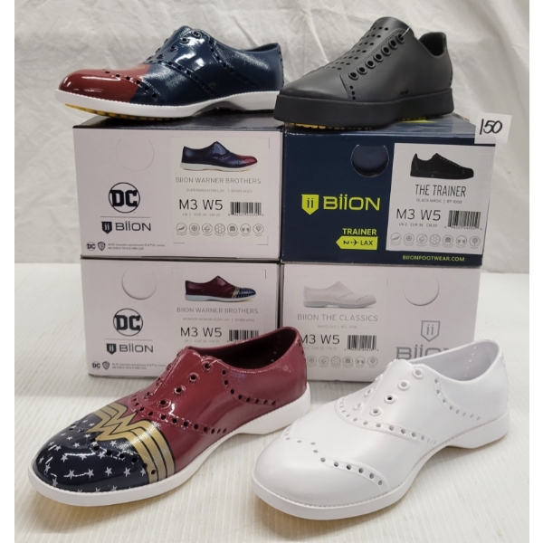 LOT OF 4 - BIION SHOES - FT THE TRAINERS, THE CLASSICS & DC STYLES