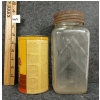 Image 2 : LOT OF 2 - BLUE RIBBON GLASS CANNING JAR & WILSON'S ROLLED OATS CAN