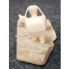 Image 5 : GIRL W/ DOG - SIGNED - BONE & ANTLER