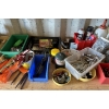 Image 3 : SHELF LOT - INCLUDES AC UNIT (UNTESTED), HARDWARE, STRAPS, HAND TOOLS - SEE ALL PICS