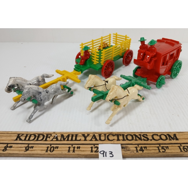 LOT OF 2 - HARDY PLASTIC STAGE COACHES