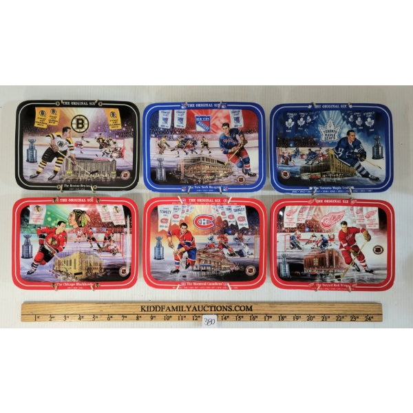 LOT OF 6 - NHL STANLEY CHAMPIONS ORIGINAL 6 TEAM PLATES