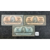 Image 1 : LOT OF 3 - 1937 CDN $2 & 5 BANKNOTES