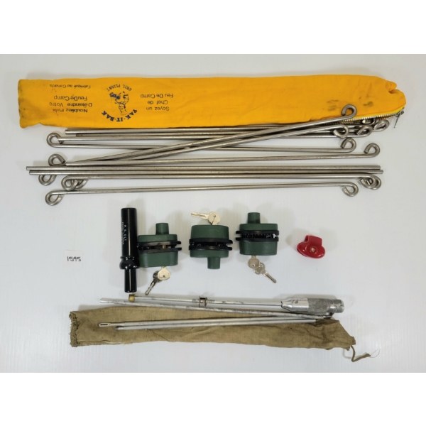 JOB LOT - HATCHET, GUN LOCKS, RIFLE CLEANING KITS, ETC 