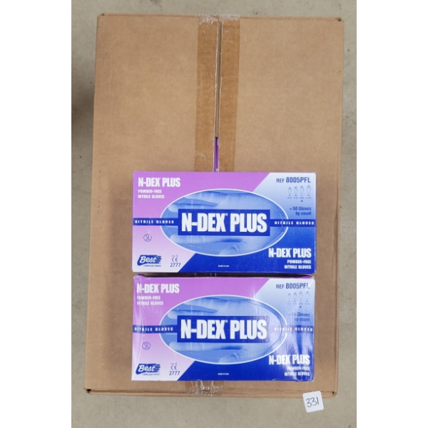 QTY OF N-DEX POWDER FREE NITRILE GLOVES
