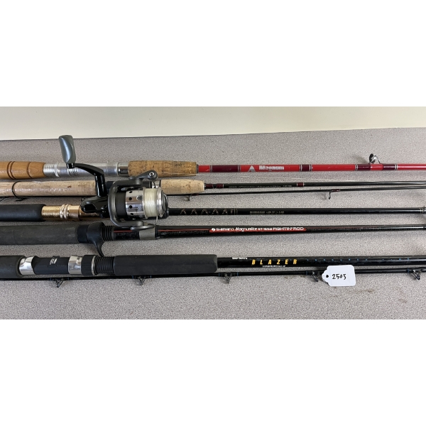 LOT OF 5 - ASSORTED FISHING RODS 