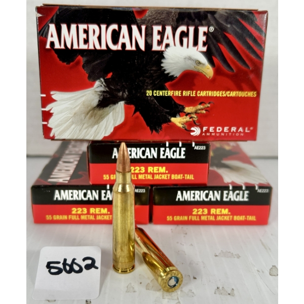 AMMO: 80X FEDERAL .223 REM - 55GR FMJ