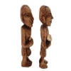 Image 4 : LOT OF 2 - "GUARDIAN MALE SPIRIT" BY LARISSA POPOVA KARNITSKY - ALDER WOOD
