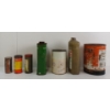 Image 2 : LOT OF 7 - MOTO-MASTER, SHELL, CASTROL & BP OIL CANS, RUBBER REPAIR KIT & SAFETY FLARE