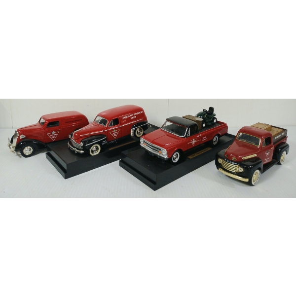 LOT OF 4 - LIBERTY CLASSICS DIECAST MODELS - '67 CHEVY PICKUP, '47 FORD SEDAN, ETC - CDN TIRE