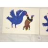 Image 3 : LOT OF 2 - "UNTITLED: MAN FIGHTING BIRD & BEING EATEN" BY HELEN KALVAK - INK ON PAPER