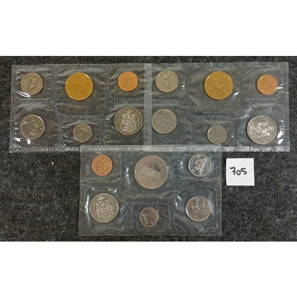 LOT OF 3 - 1973-1994 CDN PROOF SETS 