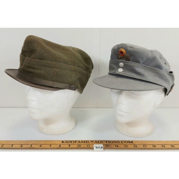 LOT OF 2 - EAST GERMAN ARMY CAPS