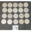 Image 1 : LOT OF 20 - 1931-1966 CDN 25 CENT COINS