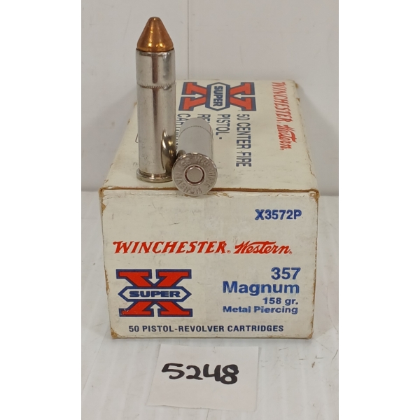 AMMO: 44X W-W SUPER X .357 MAG - 158GR - METAL PIERCING