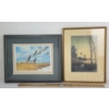 Image 1 : LOT OF 2 - "END OF DAY" BY ROWLAND CLARK & "TENSE MOMENTS" BY RICHARD E. BISHOP - FRAMED PRINTS