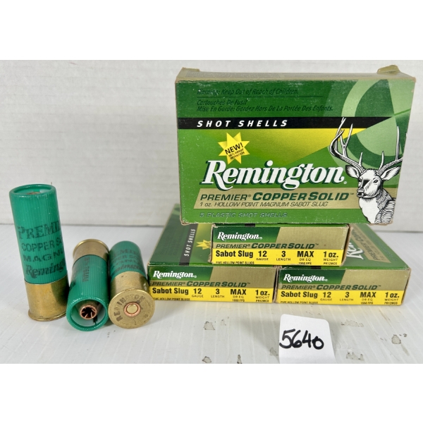 AMMO: 18X REMINGTON 12 GA 3 IN - SABOT SLUGS
