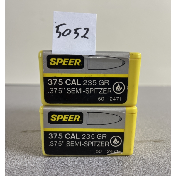 BULLETS: 100X SPEER .375 235GR. - SEALED