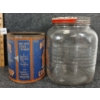 Image 4 : LOT OF 3 - BEE HIVE CORN SYRUP TIN - BLUE RIBBON COFFEE JAR - ROWNTREE'S CLEAR GUMS TIN