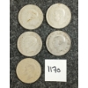 Image 1 : LOT OF 5 - 1952 CDN 50 CENT SILVER COINS