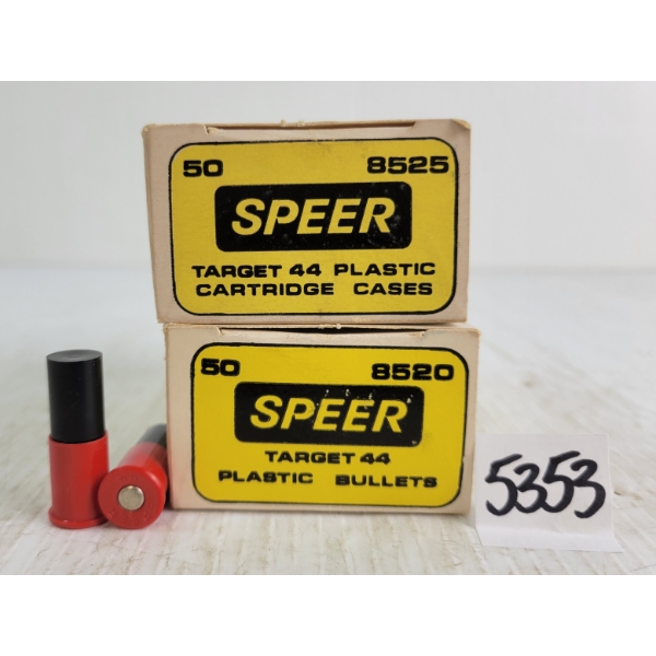 PLASTIC BULLETS: 100X SPEER .44CAL - PRACTICE ROUNDS