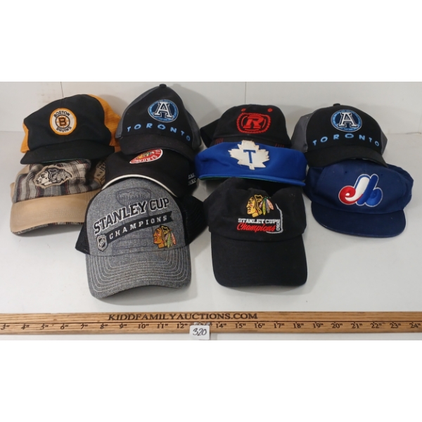LOT OF 10 - ASSORTED SPORTS HATS
