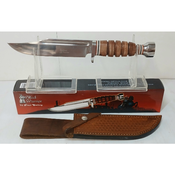 STEEL WARRIOR SW-154 KNIFE W/ LEATHER SHEATH