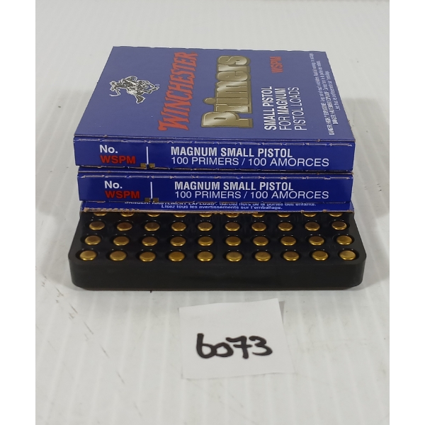 PRIMERS: APPROX 300X WINCHESTER NO. WSPM SMALL PISTOL PRIMERS