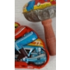 Image 6 : LOT OF 4 - TIN RATTLE & WIND UP TOYS - INCL JUMPING DOG, DUCK & BIKER