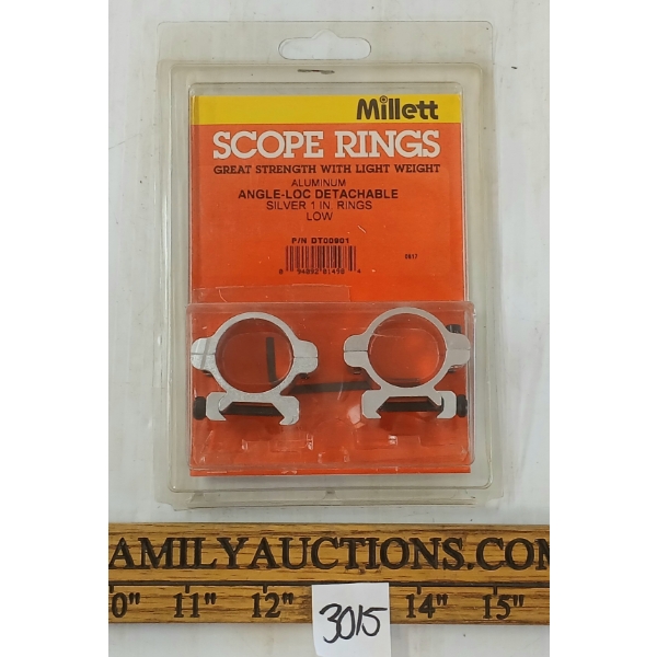 MILLET SCOPE RINGS - LOW ANGLE-LOC DETACHABLE