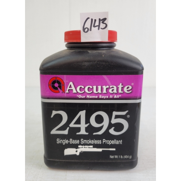 POWDER: APPROX 1LBS ACCURATE 2495 SMOKELESS POWDER