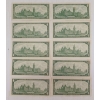 Image 2 : LOT OF 10 - 1967 CDN $1 BANKNOTES - NO SERIAL NUMBERS