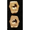 Image 5 : PAIR OF 18K GOLD PLATED SIMULATED DIAMOND (CZ) STUD EARRINGS
