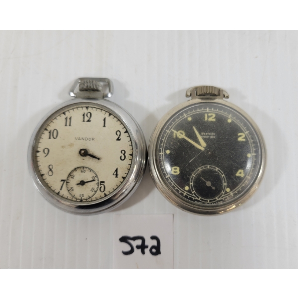 LOT OF 2 - POCKET WATCHES - INCL WESTCLOX & VANDOR