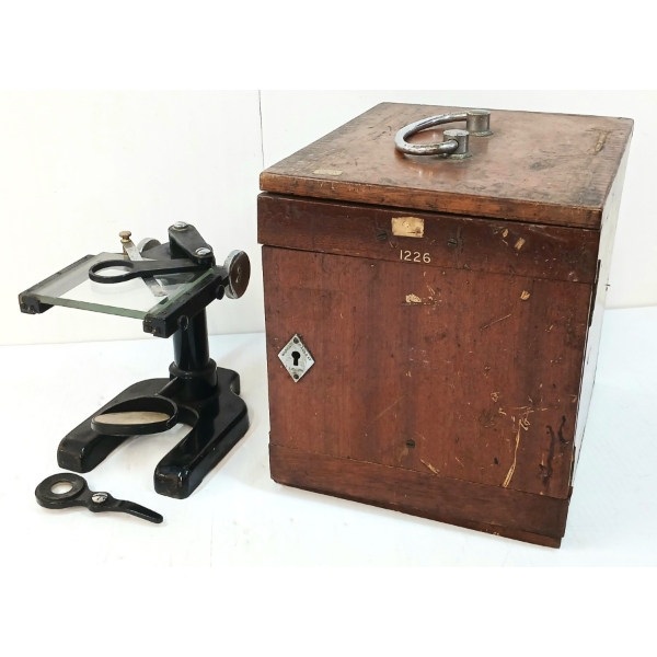 W. WATSON & SONS MICROSCOPE W/ CASE - CIRCA 1890-1915