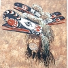 Image 2 : "WEST COAST NATIVE  W/ MASK" BY JOHN CHESTER (PRS CDN ARTIST) - PRINT