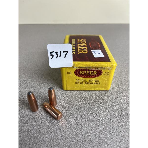 BULLETS: 70X SPEER .303 180 GR. ROUNDNOSE