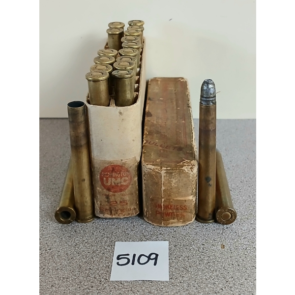 AMMO/BRASS: 20X UMC .28-30 POPE BALLARD - 3X BRASS & 17X LIVE