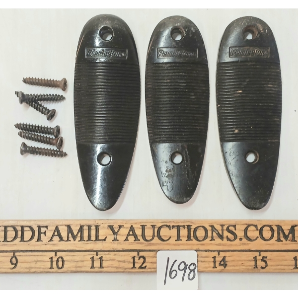 LOT OF 3 - TAKE-OFF REMINGTON 870 BUTT PLATES