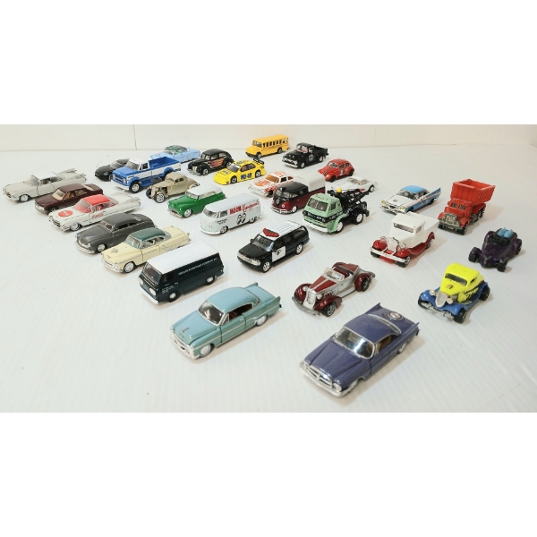 LOT OF 30 - DIECAST CARS - MAISTO, M2, HOTWHEELS, ETC