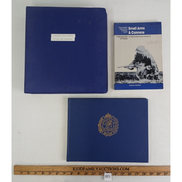LOT OF 3 - PUBLICATIONS - INCL "SMALL ARMS & CANNONS", "THE LION RAMPANT" & "CANADIAN FORCES MANUAL"