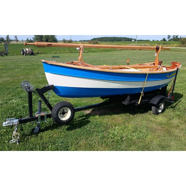 HANDCRAFTED MARISOL SAILING SKIFF SAILBOAT W/ TRAILER - NEVER USED