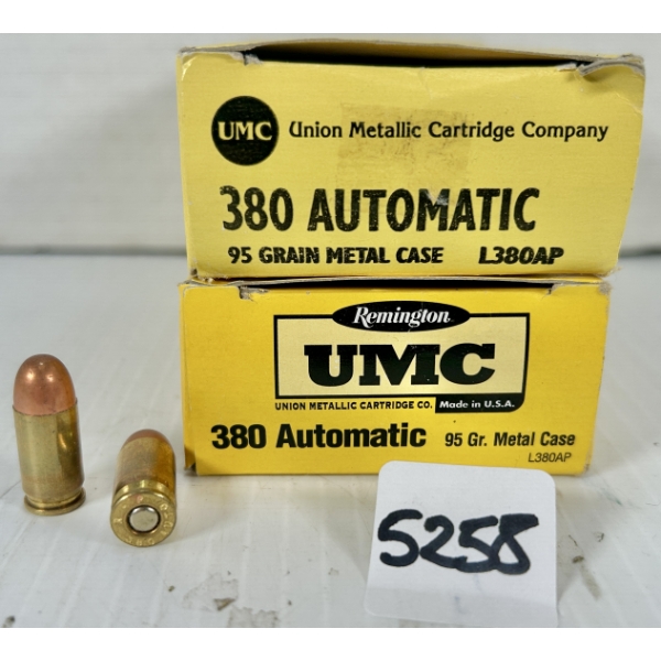 AMMO: 100X REMINGTON .380 ACP 95GR. FMJ