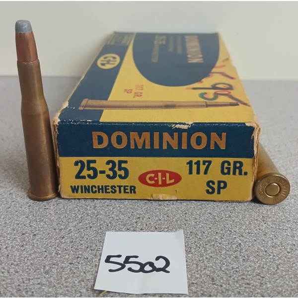 AMMO: 20X DOMINION .25-35 WIN - 117GR - SP