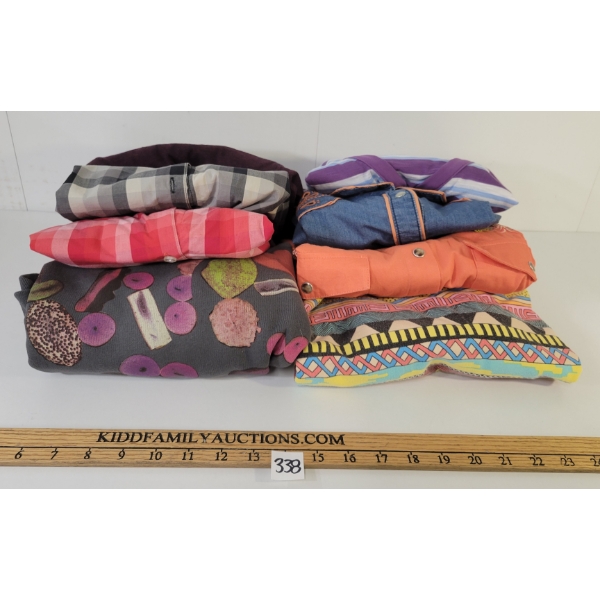 LOT OF 8 - WOMEN'S INSIGHT, WESC, RAGWEAR & SPLIT LONG SLEEVE & BUTTON-UP SHIRTS