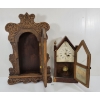 Image 3 : LOT OF 2 - 1906 ANSONIA "ARLINGTON" SHELF CLOCK FRAME & SESSIONS BEEHIVE SHELF CLOCK