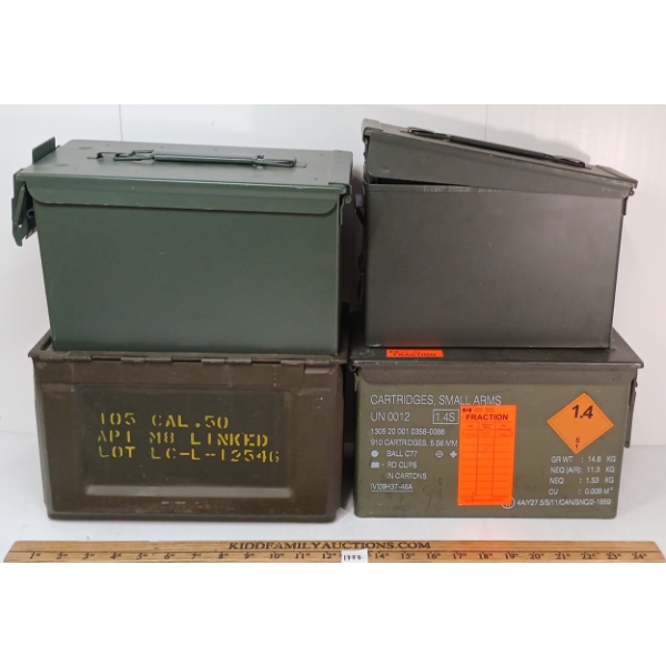 LOT OF 4 - AMMO BOXES 