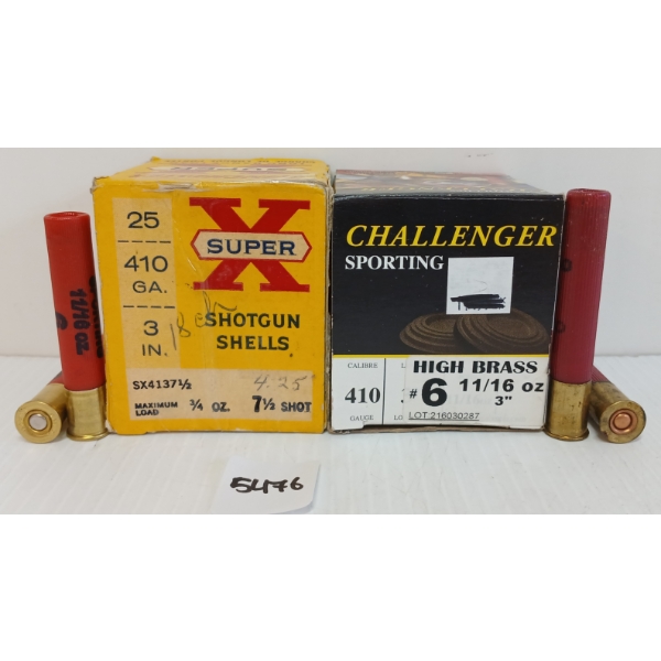 AMMO: 49X CHALLENGER & WINCHESTER .410GA - 3IN - #6 & 7 1/2 SHOT
