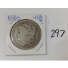 Image 1 : 1880 US MORGAN SILVER DOLLAR