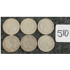 Image 2 : LOT OF 6 - 1955-1968 CDN 25 CENT COINS